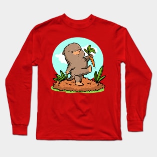 Mole Hand Drawn Cartoon Long Sleeve T-Shirt